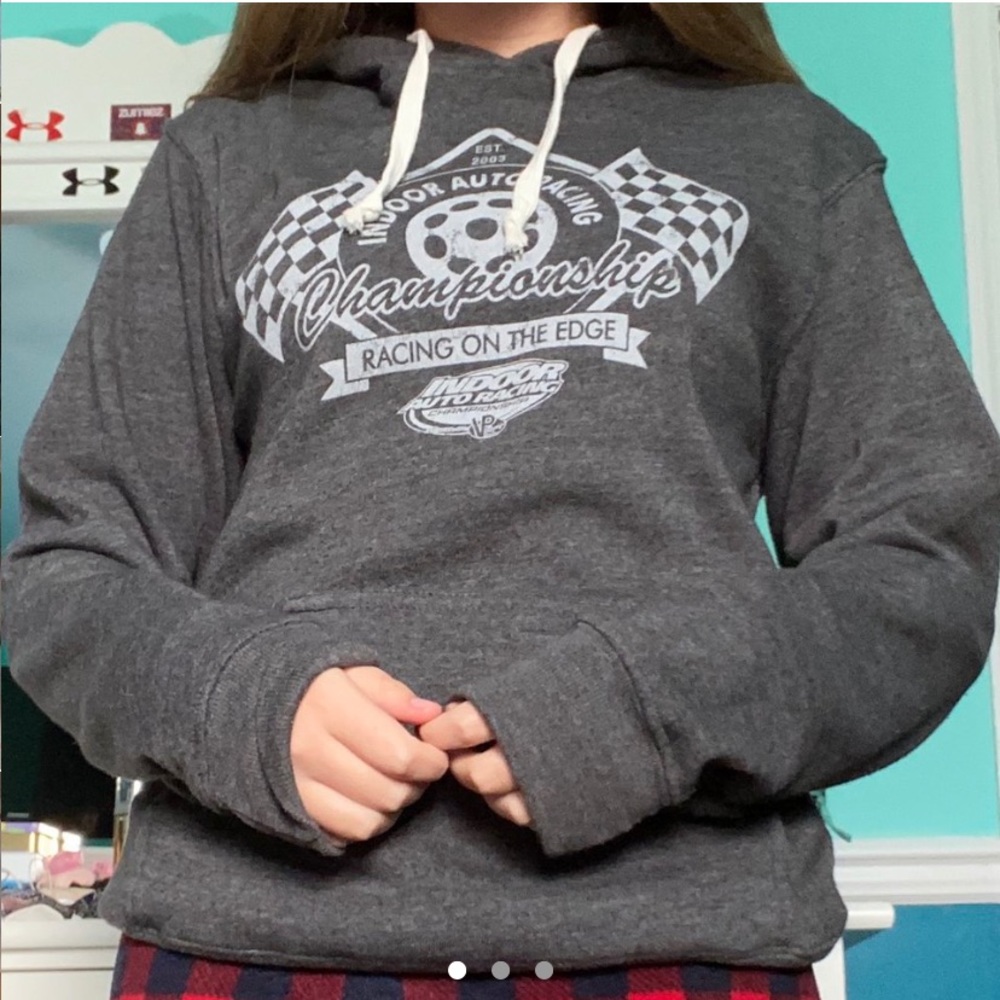 vintage looking racing hoodie